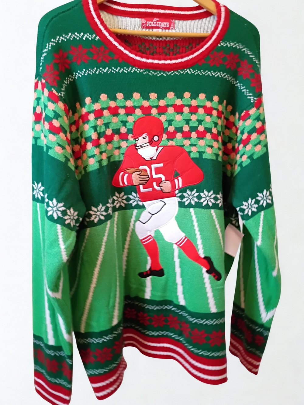Ugly Christmas Sweater Football Xmas Holiday Big & Tall 3XB Mens Jollidays New